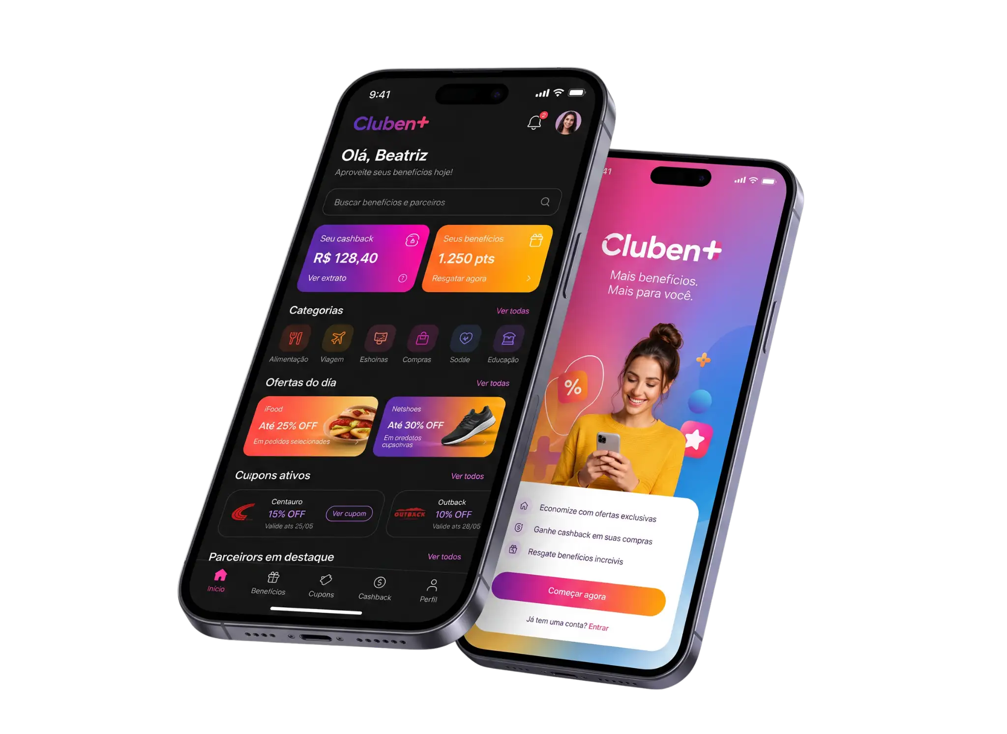 App Cluben+ — cashback e benefícios